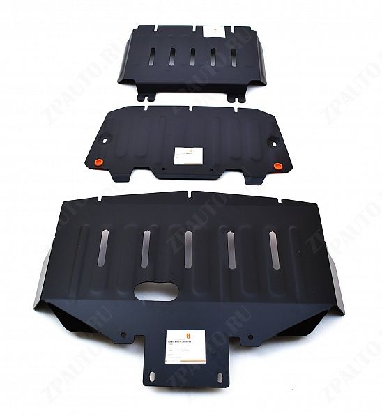 Защита  картера и КПП (3 части) Hyundai Grand Starex 2007-2017 V-2,5TD RWD , ALFeco, сталь 2мм, арт. ALF1035st