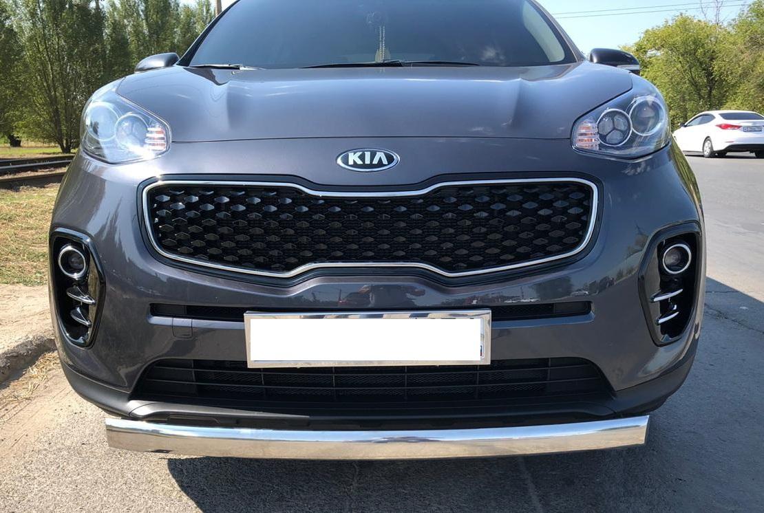 KSP.15.02-75  Защита переднего бампера овал для автомобиля Kia Sportage 2014-2016, Россия