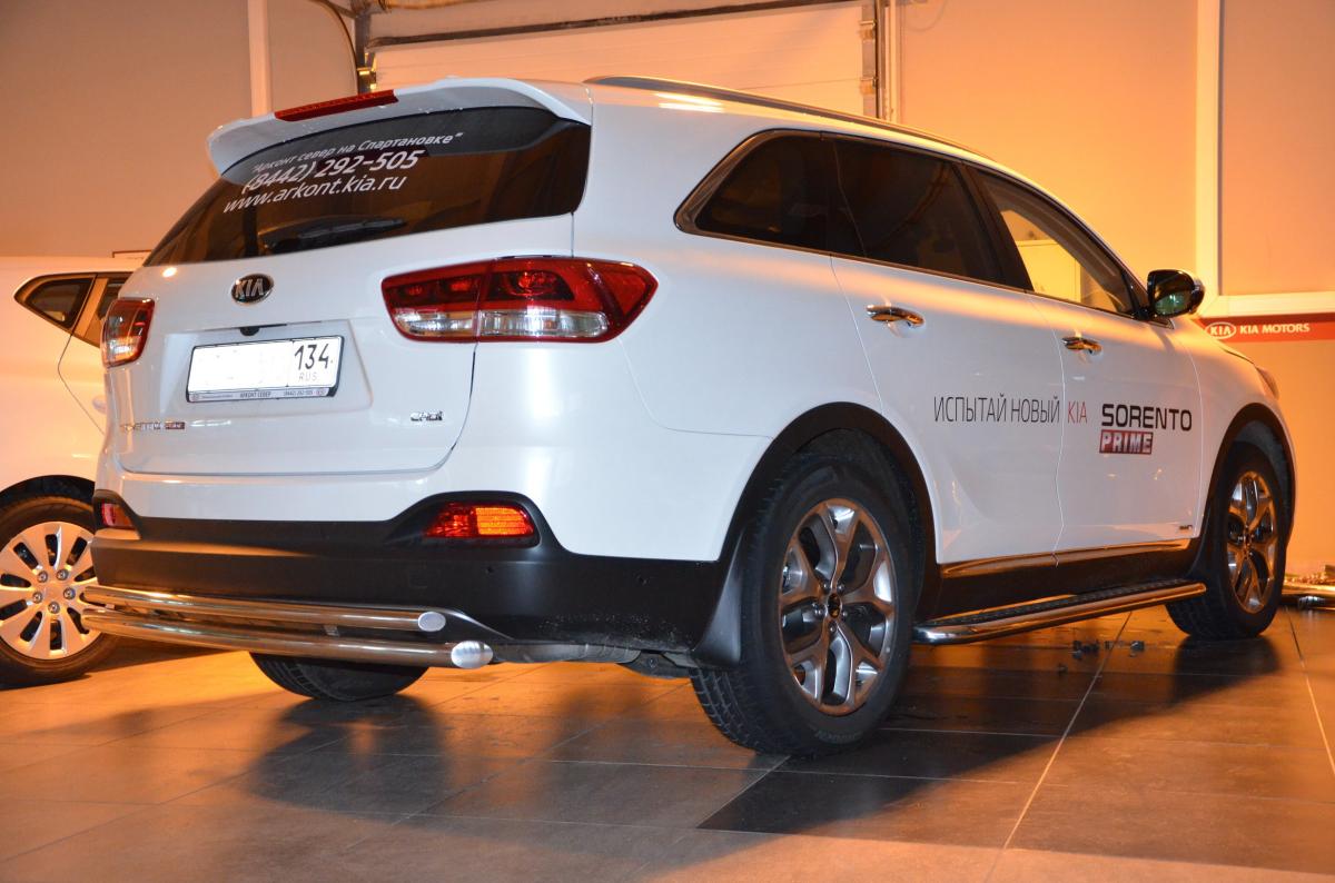 Защита заднего бампера для автомобиля KIA Sorento 2015. KSR.15.20, Россия