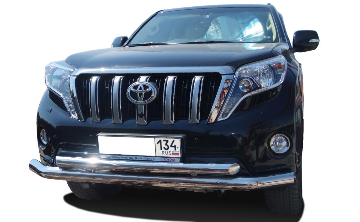 Защита переднего бампера двойная  для автомобиля TOYOTA Land Cruiser Prado 150    2014, Россия TLCP150.14.03