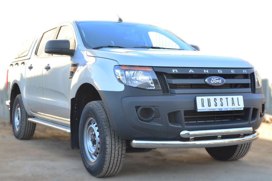 Защита переднего бампера d76/57 для Ford Ranger 2012, Slitkoff FRZ-001296