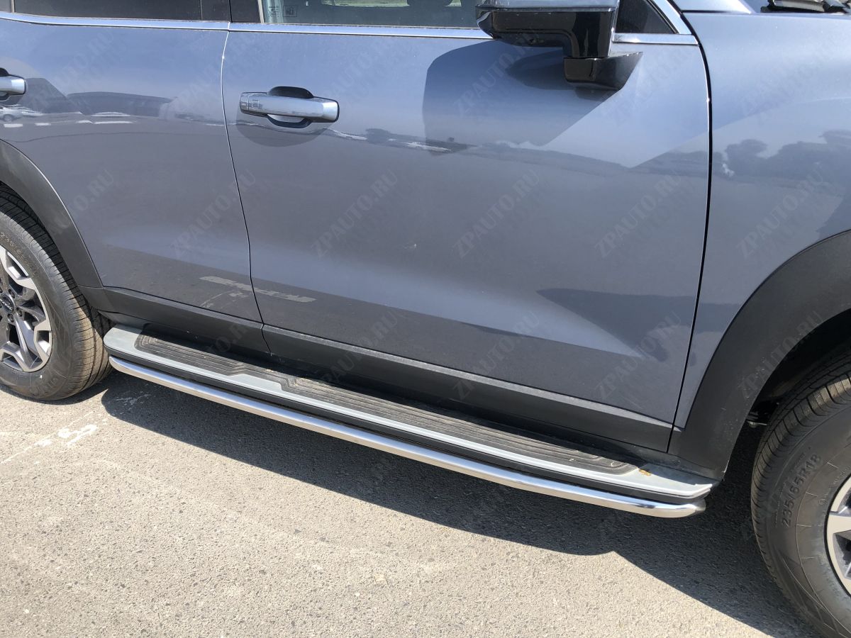 Защита  порога труба для автомобиля Haval Dargo 2022 арт. HVD.22.32