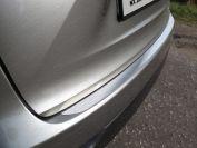 Накладка на задний бампер (лист шлифованный) для автомобиля Lexus NX 300h 2014-2017 (кроме F-Sport)