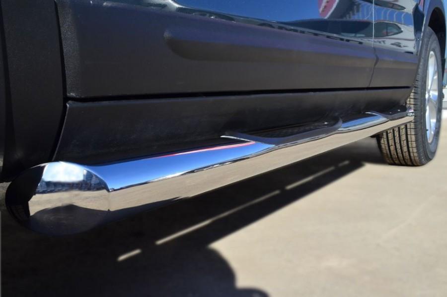 Пороги труба d76 с накладками вариант 1 для KIA Sorento 2013, Slitkoff KIT-0012691