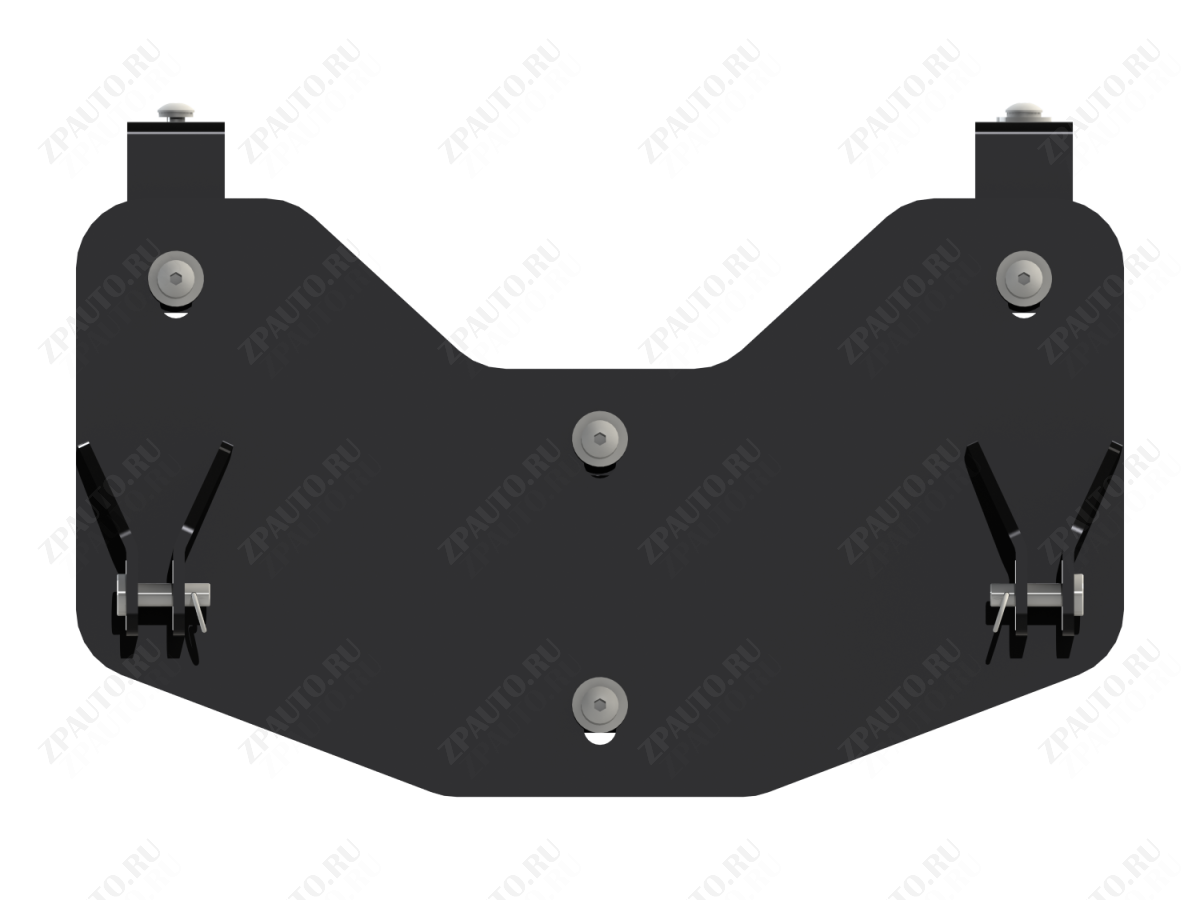 Площадка для крепления снегового отвала (быстросъем) для POLARIS General 2016-, сталь 5 мм, STORM, арт. MP 0374