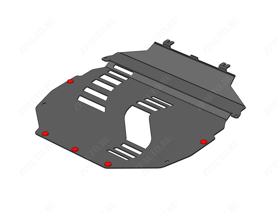 48.06ABC Защита картера ДВС и КПП CHANGAN UNI-K , (2020-) (Алюминий 4мм)