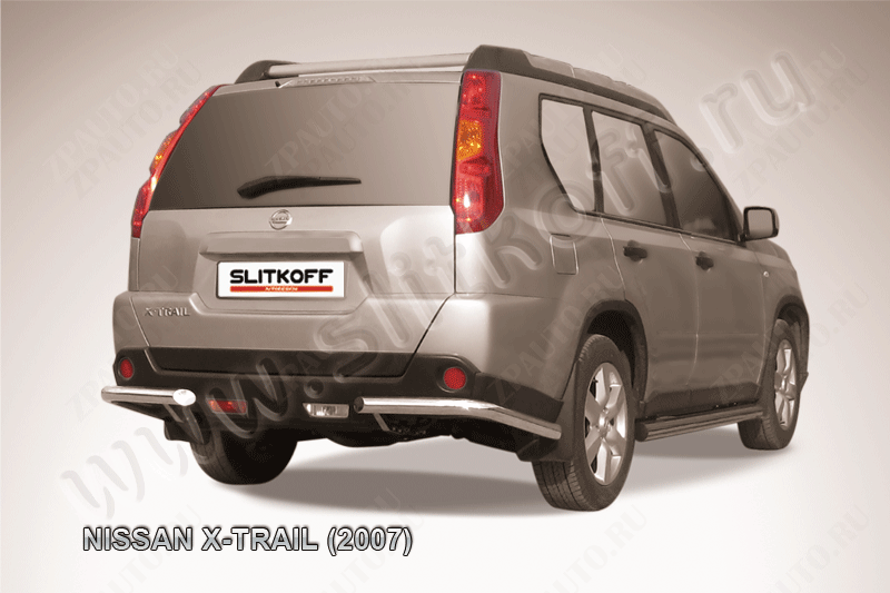 Уголки d57 Nissan X-Trail (2007-2011) Black Edition, Slitkoff, арт. NXT012BE