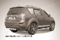 Защита заднего бампера d57 Mitsubishi Outlander XL (2005-2009) Black Edition, Slitkoff, арт. MXL011BE