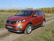 Пороги труба 60,3 мм для автомобиля Kia Sportage 2010-2014 TCC Тюнинг арт. KIASPORT10-02