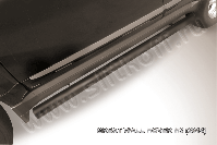 Защита порогов d76 труба черная Great Wall Hover H3 (2014-2016) , Slitkoff, арт. GWHNR-H3-005B
