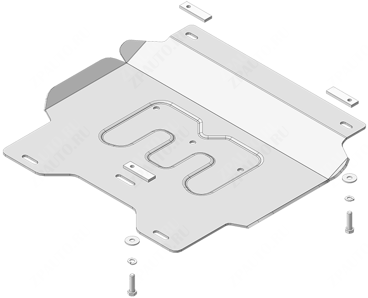 Защита алюминиевая Мотодор (Двигатель, Передний дифференциал), 5 мм,  Dodge Ram 1500  2024- арт. 32916