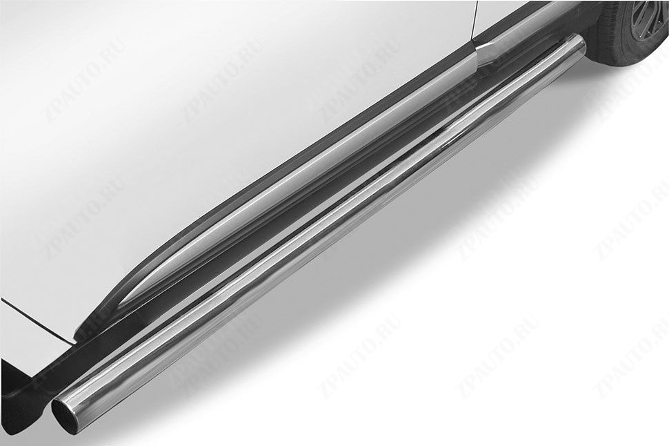 Защита порогов d76 труба Mitsubishi Outlander (2015-2018) Black Edition, Slitkoff, арт. MOUT15-006BE