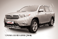 Защита переднего бампера d76 радиусная Toyota Highlander (2010-2013) , Slitkoff, арт. THI005