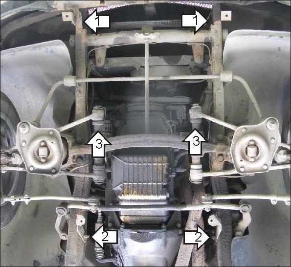 Защита стальная Мотодор (Двигатель), 2 мм, Сталь для Gaz 310221 Volga 1993-2004 арт. 05602