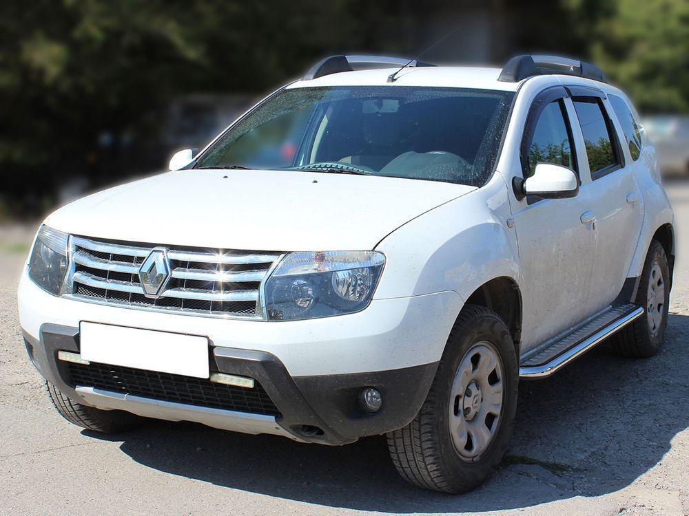Пороги с листом d-53 для Renault Duster 4x4, Технотек RD_2.2