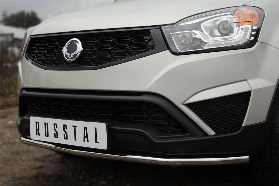 Защита переднего бампера d42 для Ssang Yong Actyon 2014, Slitkoff SYAZ-001973