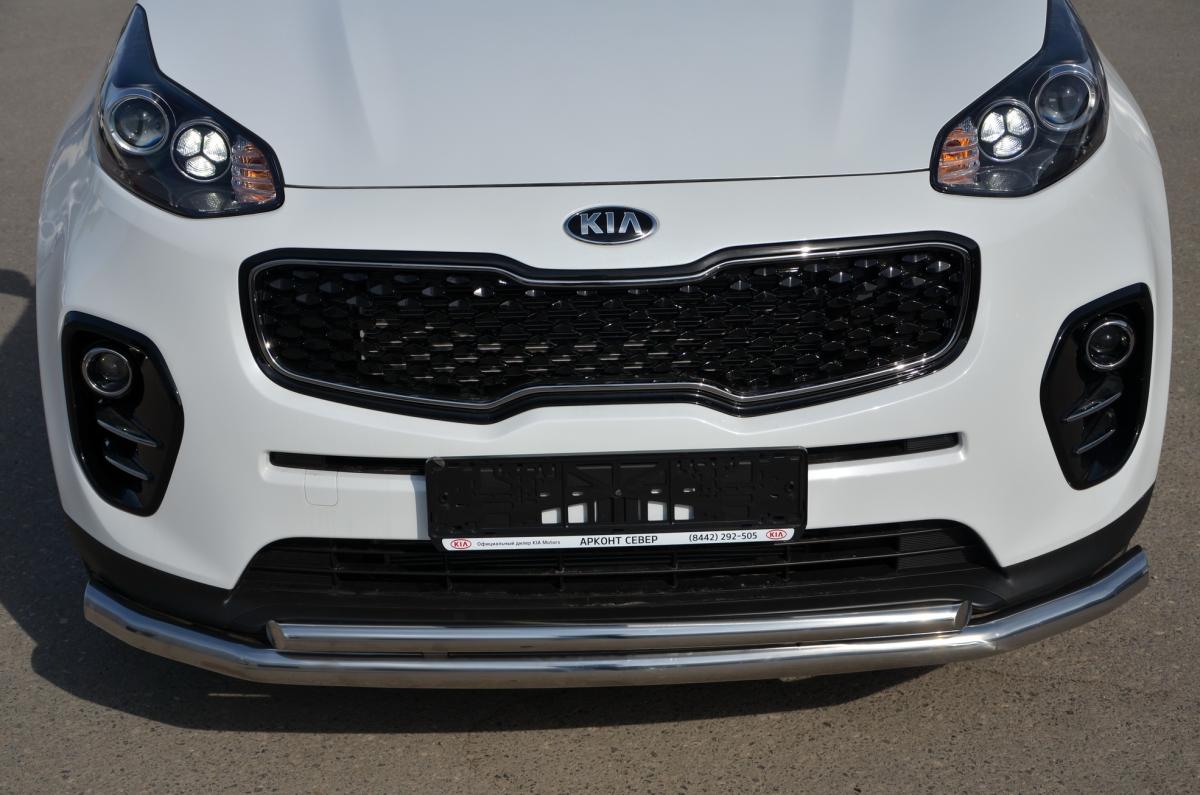 Защита переднего бампера двойная для автомобиля KIA Sportage 2015 арт. KSP.15.04