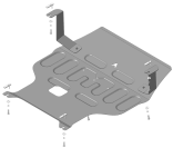 Защита АвтоСтандарт (Двигатель, Коробка переключения передач), 1,5 мм, сталь для FAW Bestune T77  2022- арт. 53901