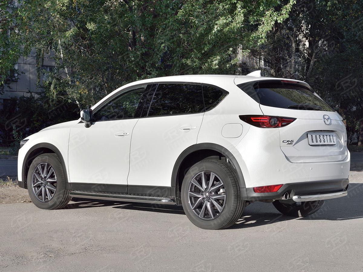 Защита заднего бампера d57 Mazda CX-5 2017, Русталь M5Z-002799, Slitkoff