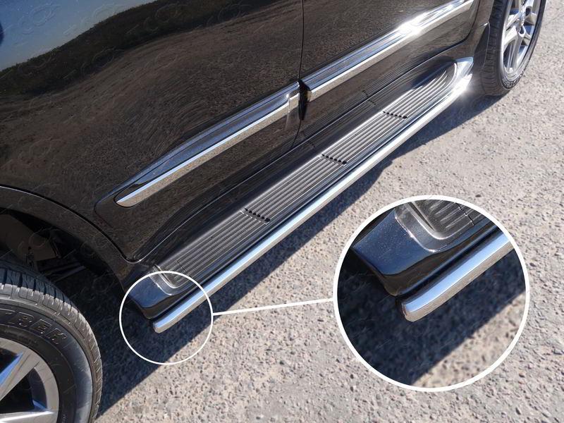 Защита порогов 42,4 мм для автомобиля Toyota Land Cruiser 200 EXCALIBUR 2017-, TCC Тюнинг TOYLC200EXCAL17-06