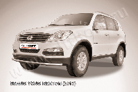 Защита переднего бампера d57 SsangYong Rexton (2012-2017) Black Edition, Slitkoff, арт. SSRN004BE