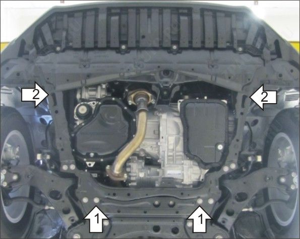 Защита АвтоСтандарт (Двигатель, Коробка переключения передач), 1, сталь для Toyota RAV 4   2013-2019 арт.52503