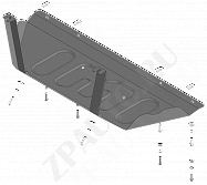Защита стальная Мотодор (Топливный бак), 2 мм,  Gac S7  2025- арт. 77809