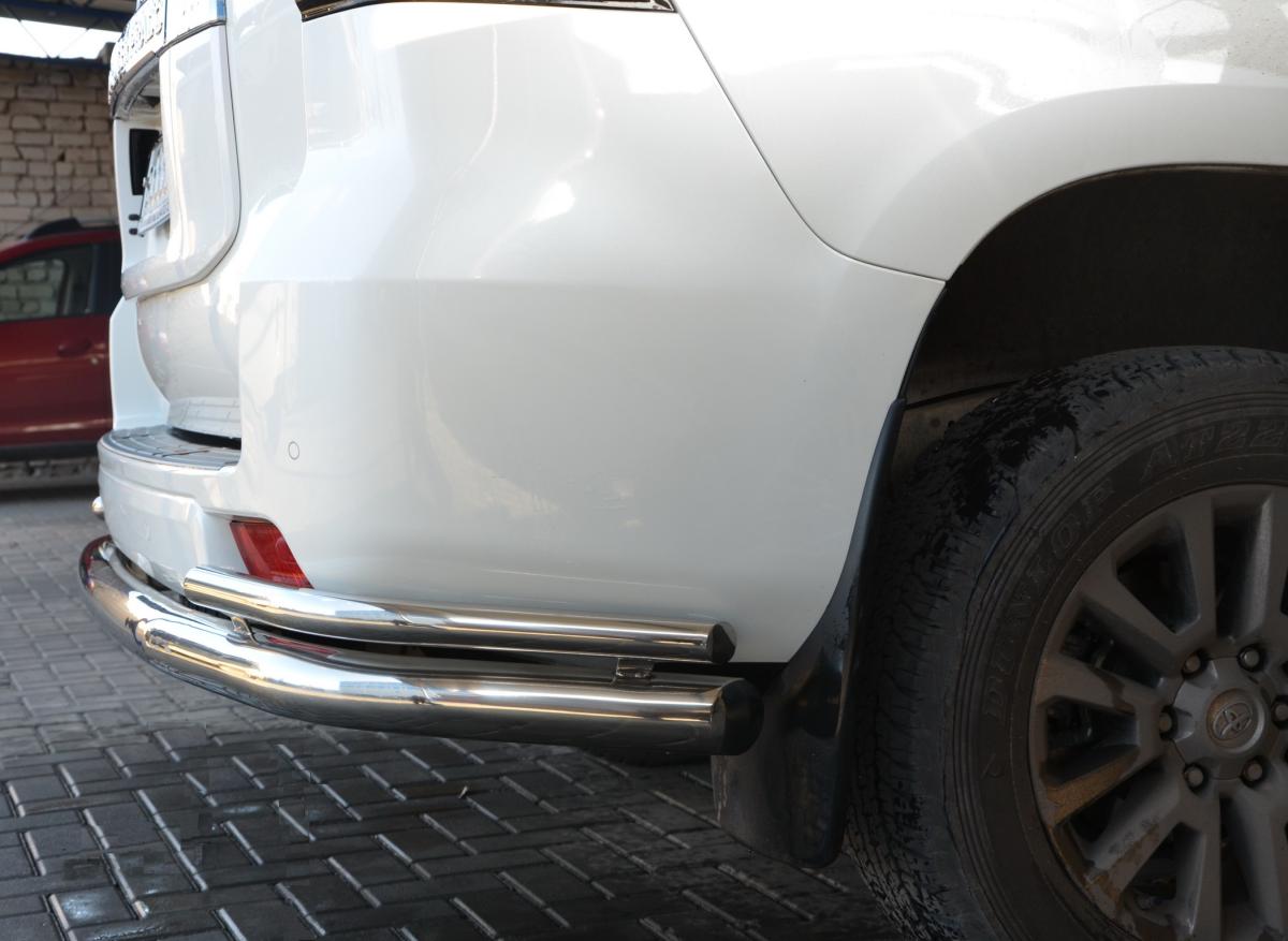 Защита заднего бампера угловая большая для автомобиля TOYOTA Land Cruiser Prado 150  2009 арт. TLCP150.10.21-2
