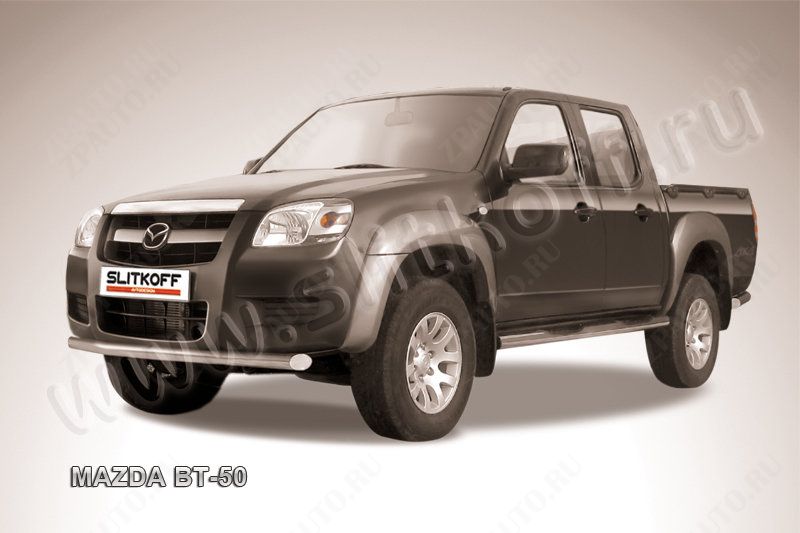 Защита переднего бампера d57 Mazda BT-50 (2006-2011) Black Edition, Slitkoff, арт. MZB010BE