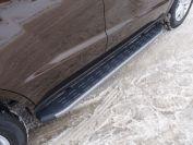 Пороги алюминиевые с пластиковой накладкой 1720 мм для автомобиля Geely Emgrand X7 2013- TCC Тюнинг арт. GEELEMGX715-17AL