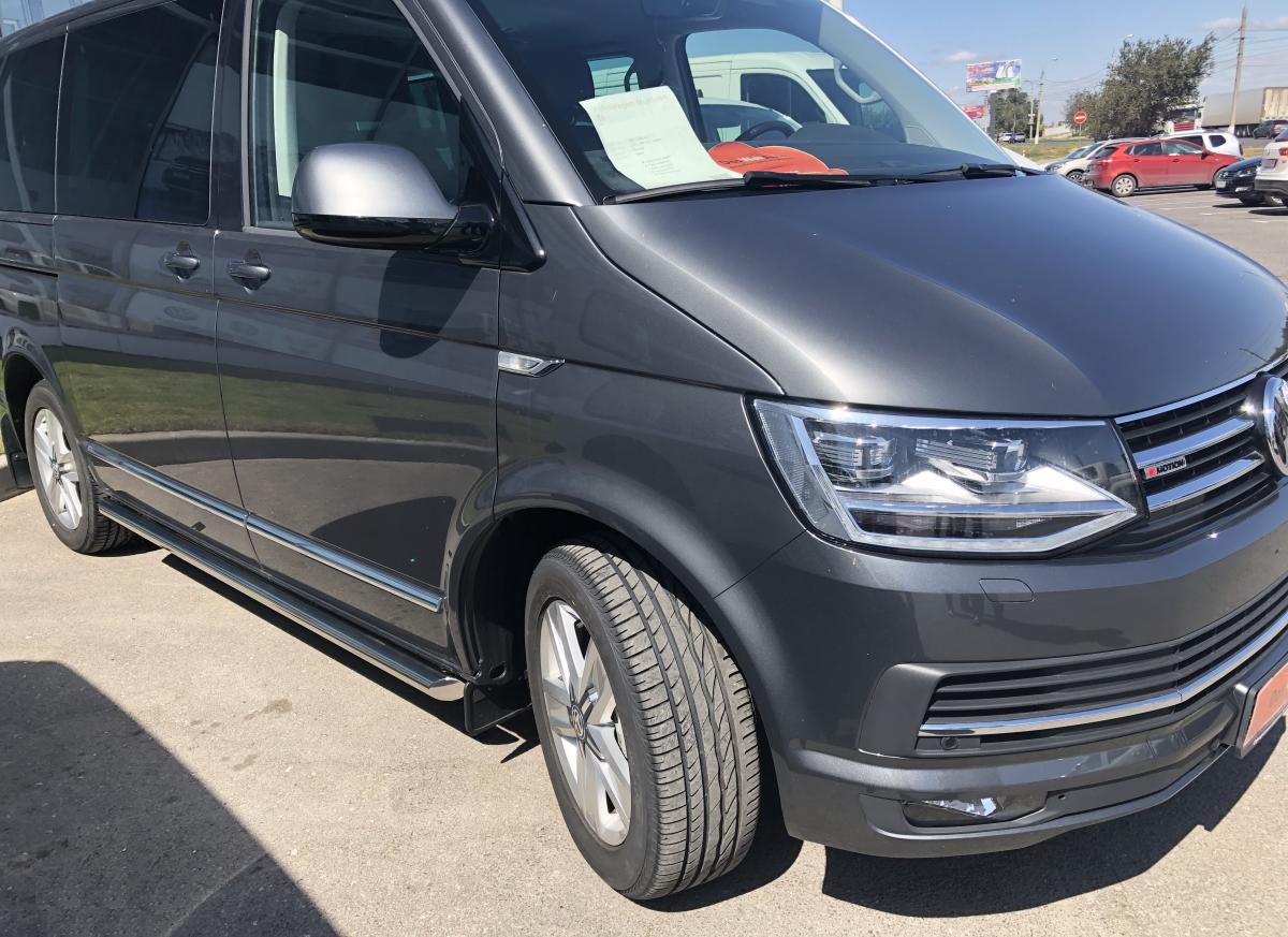 Защита штатного порога труба для автомобиля VOLKSWAGEN T6.1 2020 арт. VWT.1.20.32