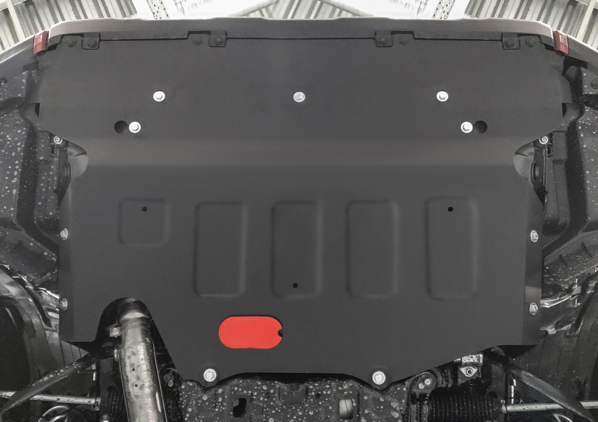 Защита картера АвтоБроня (увеличенная) для Subaru Forester V (V - 2.0; 2.5) 4WD 2018-н.в., штампованная, сталь 1.8 мм, с крепежом, 111.05439.1