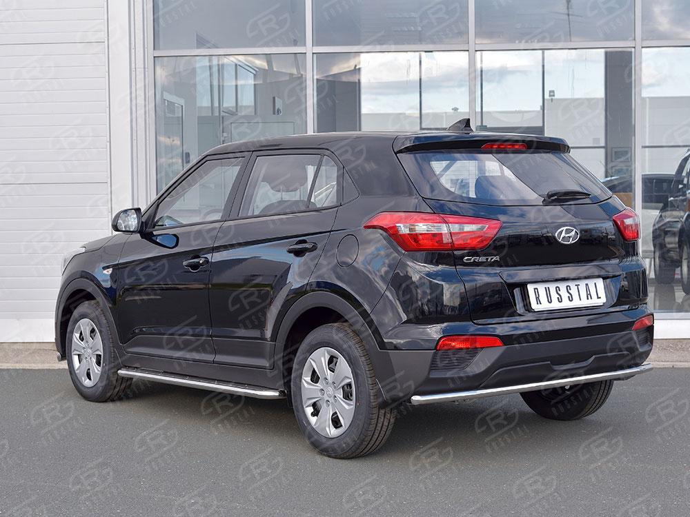 Защита заднего бампера d42 для Hyundai Creta 2016, Slitkoff HCRZ-002430