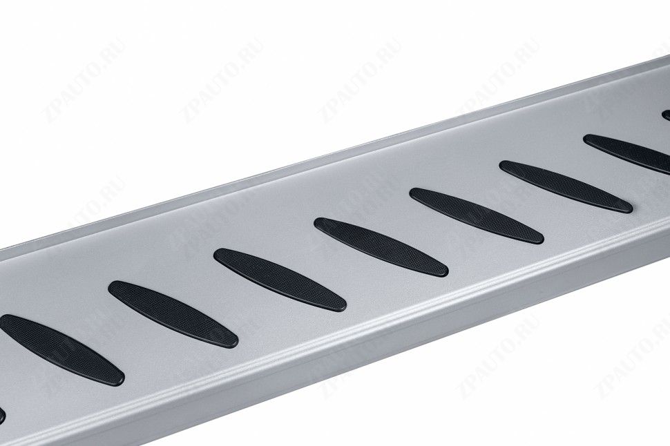 Пороги алюминиевые Prestige Silver 1800 серебристые Geely Tugella (2022-2023) , Slitkoff, арт. AL-GT22008