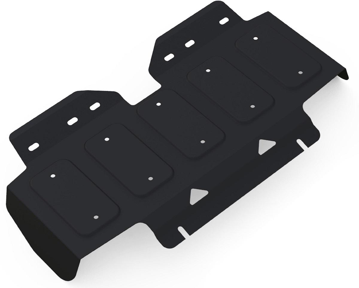 Защита радиатора АвтоБроня для Nissan Patrol Y62 (V - 5.6) 2010-2019, штампованная, сталь 1.8 мм, без крепежа, 1.04121.1