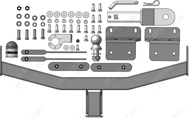 Фаркоп KIA Sportage 2022-, тип шара E, MOTODOR, арт. 91014-E