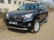 Защита передняя нижняя 75х42 мм для автомобиля Toyota Land Cruiser 150 Prado 2009-2013, TCC Тюнинг TOYLCPR150-02