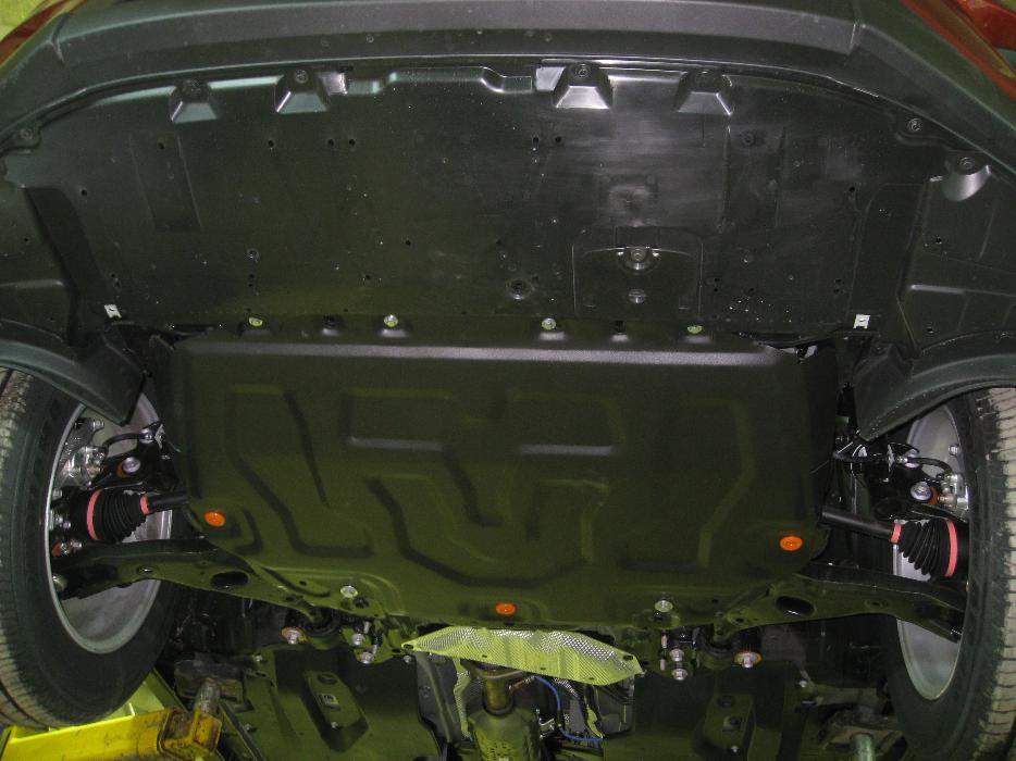 Защита  картера и КПП (большая) Mazda CX-9 2016- V-2,5 , ALFeco, сталь 2мм, арт. ALF1307st-5