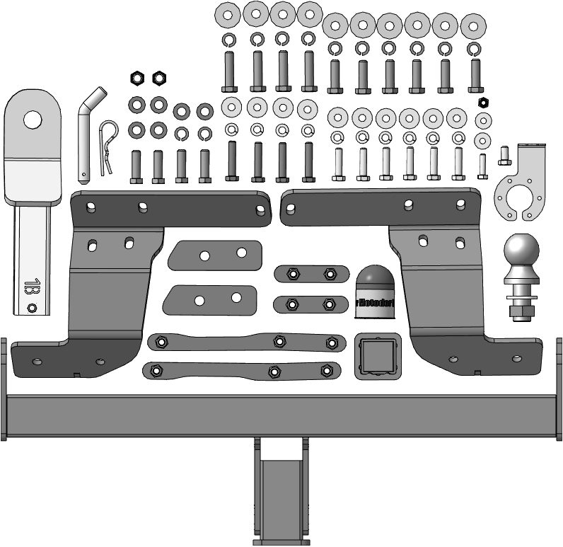 Фаркоп Mitsubishi Outlander IV 2022-2024, тип шара E, MOTODOR, арт. 91315-E