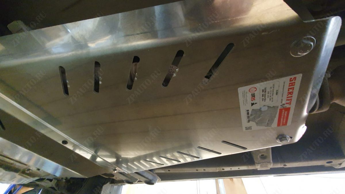 Защита КПП и РК для SUZUKI Grand Vitara - для 1570  2005 - 2008 - 2014, V-1,6; 2,0; 1,9D, Sheriff, алюминий 5 мм, арт. 23.0969