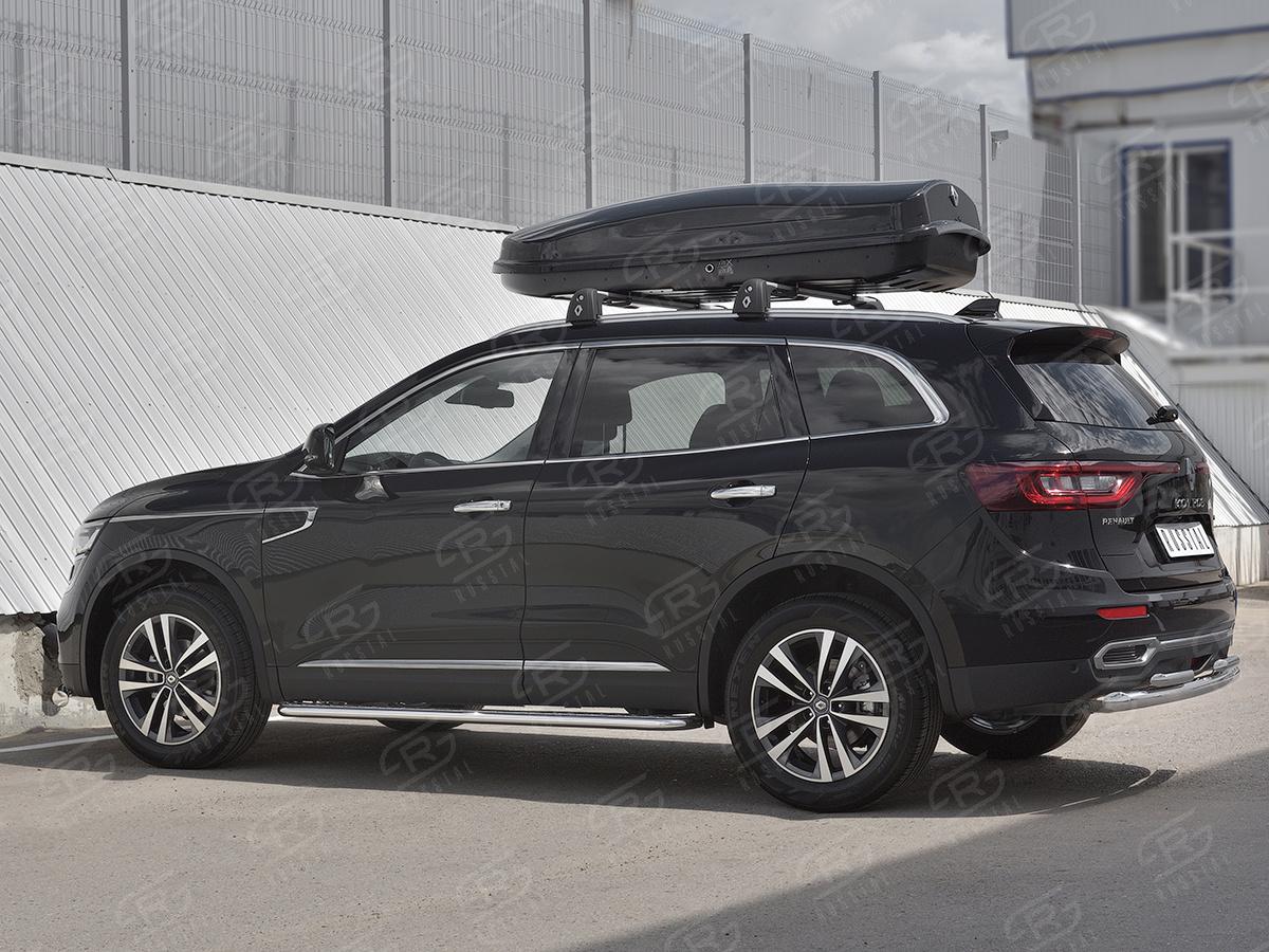 Защита заднего бампера d57 дуга-d42х2 дуги RKZ-002978 для автомобиля RENAULT KOLEOS 2017-, Slitkoff