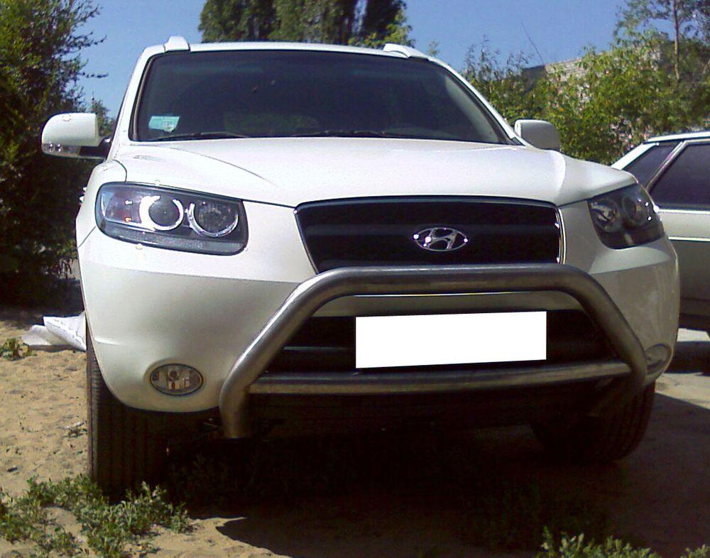 Дуга передняя низкая d-76 радиусная распорка для Hyundai Santa Fe 2 2006-2009, Технотек HSF_2.1