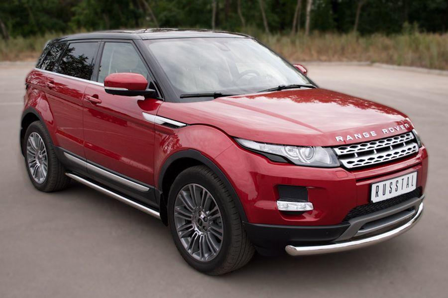 Пороги труба d57 вариант 3 для Land Rover Evoque Prestige Pure, Slitkoff REPT-0008043