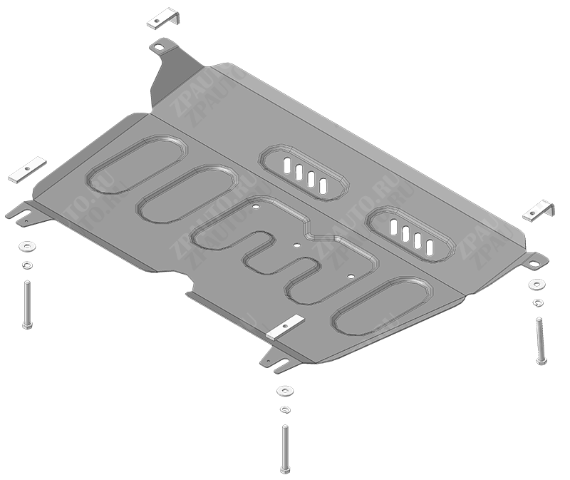 Защита АвтоСтандарт (Двигатель, Коробка переключения передач), 1,5 мм, Сталь для Toyota RAV 4 2019- арт. 52505