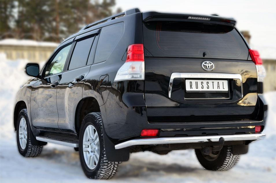 Защита заднего бампера d57 волна для Toyota Land Cruiser Prado 150, Slitkoff PNZ-001617