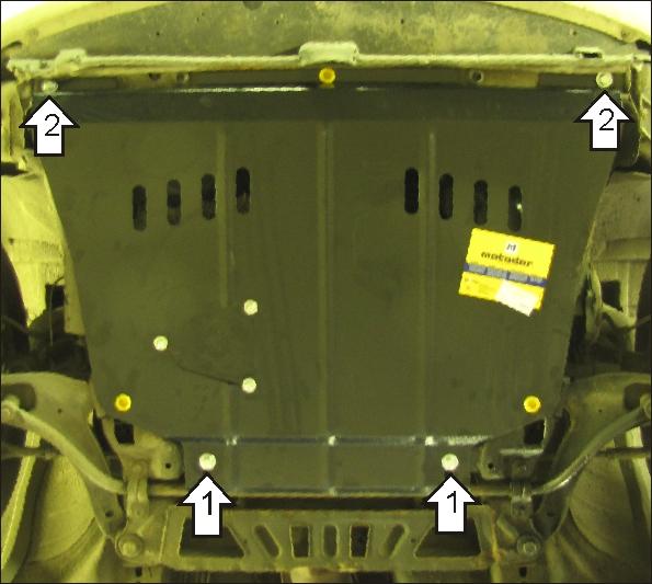 Защита стальная Мотодор (Двигатель, Коробка переключения передач), 2 мм, Сталь для Dodge Neon 1999-2003 арт. 02903