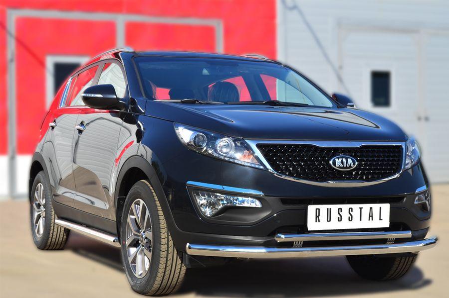 Защита переднего бампера d57 для KIA Sportage 2010-2015, Slitkoff 42 KSGZ-001668