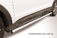 Защита порогов d76 труба Hyundai Santa-Fe (2012-2018) , Slitkoff, арт. HSFT12-007