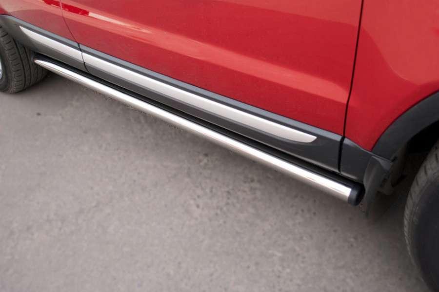Пороги труба d57 вариант 2 для Land Rover Evoque Prestige Pure, Slitkoff REPT-0008042