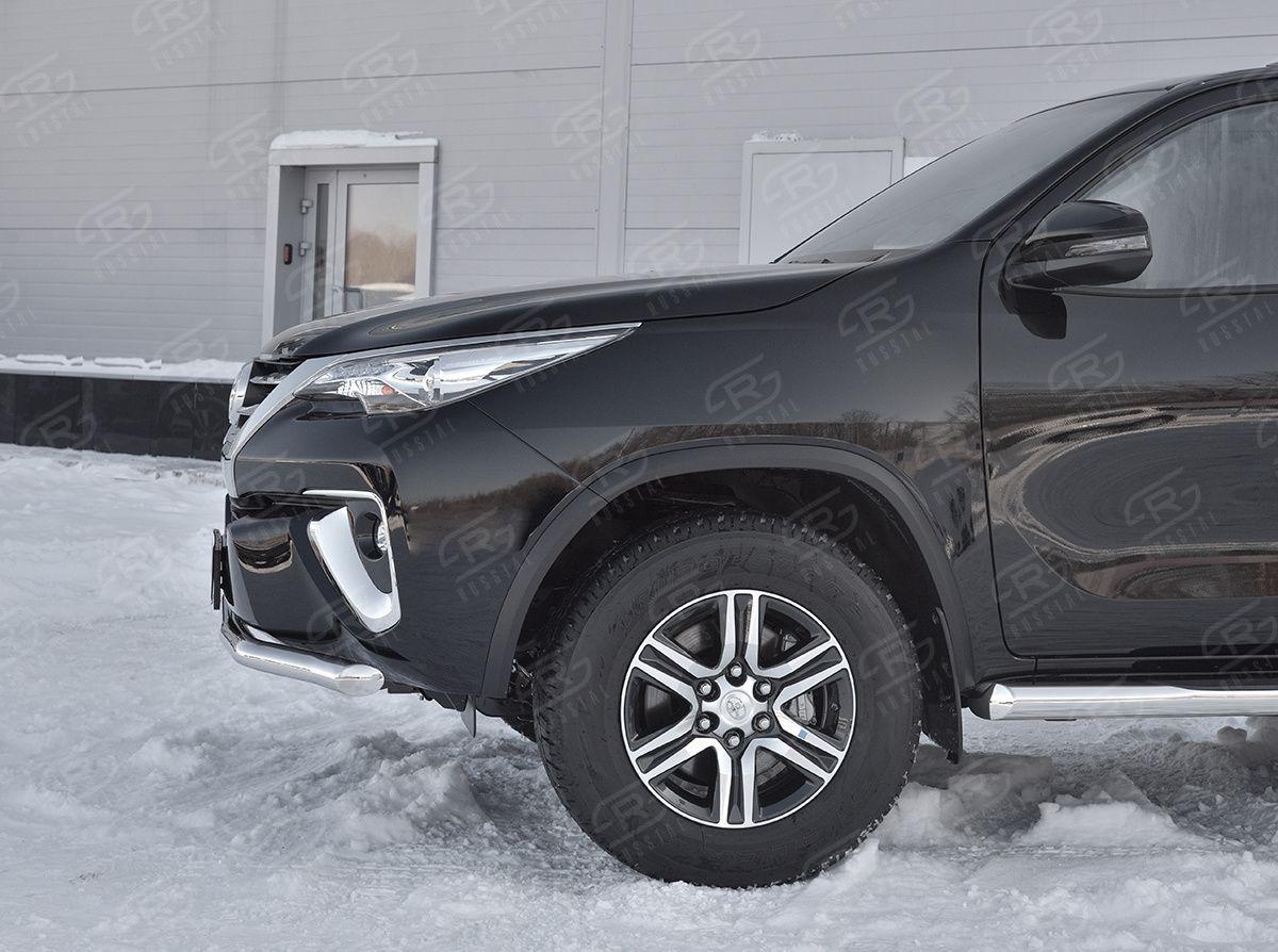 Защита переднего бампера d57 на Toyota Fortuner 2017, Slitkoff TFZ-002880
